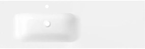 Mexen Vela, umývadlo na zapustenie 141 x 46,5 cm, ľavé, biela lesklá, 25231400L