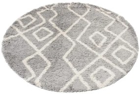 Koberec BOHO L229C tmavosivý / béžový kruh