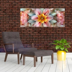 Obraz - Kaleidoskopický kvet (120x50 cm)