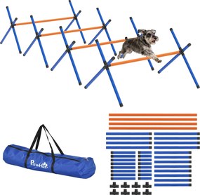 PawHut 4-dielny agility set pre malé psy — nastaviteľné prekážky s prenosnou taškou | Aosom