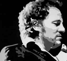 Ručne maľovaný POP Art obraz Bruce Springsteen