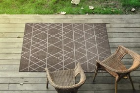 Koberec Šnúrkový SIZAL FLOORLUX 20508 taupe / champagne Trojuholníky