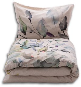 Obliečky zo zmesi bavlny a ľanu Kytica