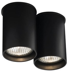 Shilo 1112 - Bodové svietidlo ARIDA 2xGU10/15W/230V 9 cm čierna