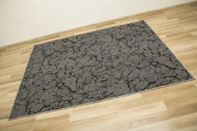 Koberec Marble 75 mramor, sivý / čierny