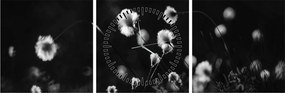 Obraz - Lúka s cottongrass N⁰1 (s hodinami) (90x30 cm)