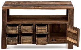 furniture-nabytek.cz - Masívny TV stolík Madurai z recyklovaného dreva, hnedý, neupravený – 90×40×55 cm