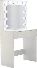 Toaletný stolík PEARL so zrkadlom a LED osvetlením PHO9452