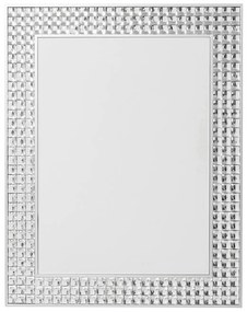 Crystal nástenné zrkadlo strieborné 80x100 cm