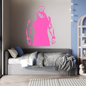 Veselá Stena Samolepka Dwayne Johnson The Rock Farba: ružová, Veľkosť: 100 x 69 cm