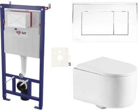 Závesný wc set do ľahkých stien / predstenová SAT SIKOSSREX7221K, 1 ks