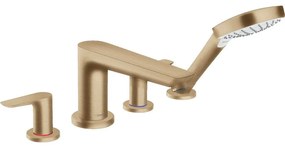 HANSGROHE Talis E 4-otvorová batéria na okraj vane, vyloženie výtoku 196 mm, kartáčovaný bronz, 71748140