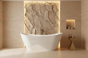 Voľne stojaca akrylátová vaňa REA ATENA 170x73 cm biela, sifón Click-Clack - biely