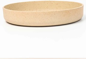 Dekoračná miska ORYVEN, sklolaminát, priemer 30 cm, béžová