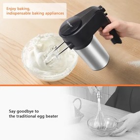 Aigostar - Ručný šľahač 300W/230V čierna/chróm