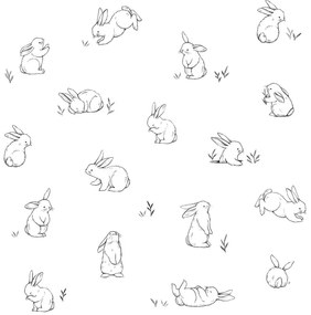 Detská tapeta 10 m x 50 cm Bunnies In The Countryside – Lilipinso