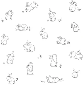 Detská tapeta 10 m x 50 cm Bunnies In The Countryside – Lilipinso