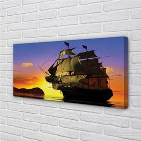 Obraz canvas Sky ship sea 140x70 cm