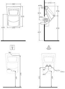 Isvea - pisoár PURITY biela