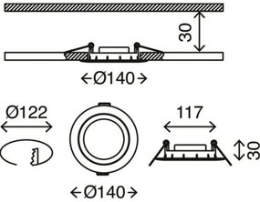 Briloner 7116-432 - SADA 3x LED Kúpeľňové svietidlo FLAT IN LED/9W/230V IP23