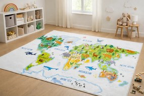 Detský koberec 250321N KIDS obdĺžnikový – mäkký polyester Rozmer: 200x300 cm