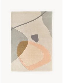 Ručne tuftovaný vlnený koberec's abstraktným vzorom Luke