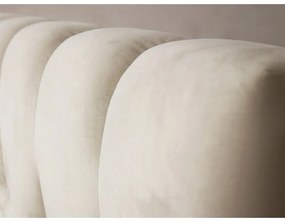 Béžová čalúnená dvojlôžková posteľ s úložným priestorom s roštom 200x200 cm Bali – Cosmopolitan Design