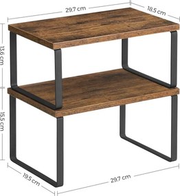 Set 2 kuchynských políc KCS020X01