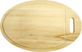 AMADEA Drevený servírovací lopárik - podnos oválny, masívne drevo, 35 cm