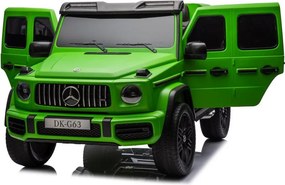 LEAN CARS Elektrické autíčko Mercedes G63 XXL zelené lakované 4x4