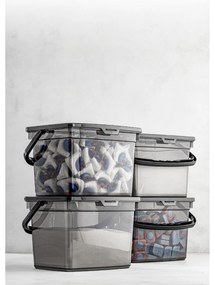 Súprava 4 ks úložných boxov KAREN antracitová