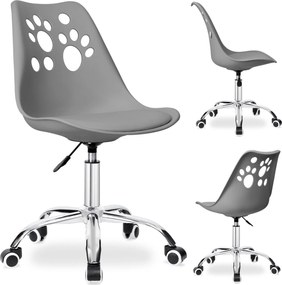 Tmavosivá otočná stolička Grover