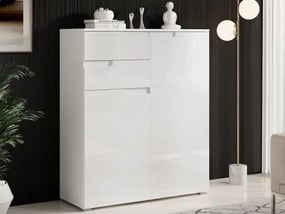 Vyššia skrinka Spice, lesklá biela%