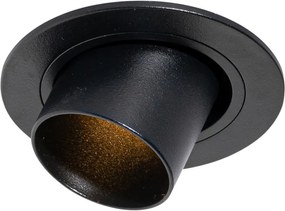 Moderné zabudované bodové svetlo čierne GU10 35 mm okrúhle výkyvné - Installa