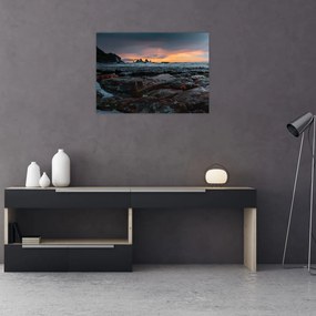 Sklenený obraz - krajina na Novom Zélande (70x50 cm)