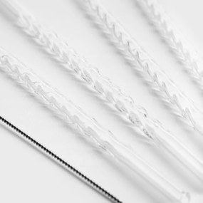 Sada kovových slamiek ALCOLE sklenená 716454