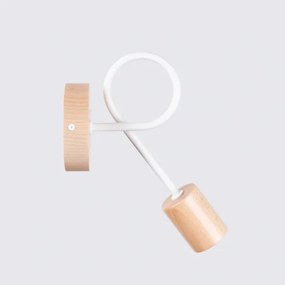 Sollux SL.1473 - Nástenná lampa EMBER 1xE27/15W/230V biela/béžová/buk