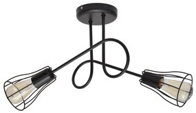 Helam Prisadený luster OXFORD 2xE27/15W/230V W-2016/2K BK/H