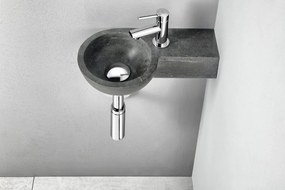 Sapho Sapho, BLOK kamenné umývadlo 40x10x23 cm, čierny Antracit, 2401-32
