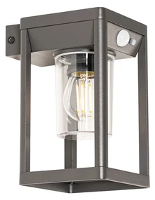 Vonkajšia nástenná lampa tmavosivá vrátane LED a stmievateľného svetla na solárny pohon - Sonne