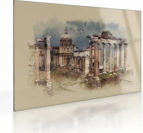 Sklenený obraz - Forum Romanum, Rím, Taliansko (70x50 cm)