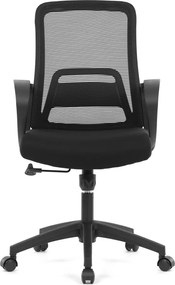 Kancelárska otočná stolička NERO — látka, čierna