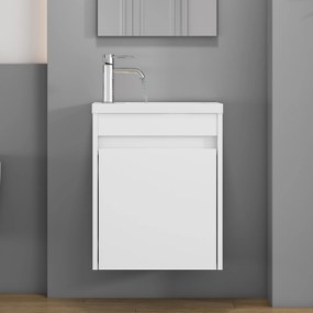 Závesná skrinka s umývadlom Houseland Lila 40 cm biela