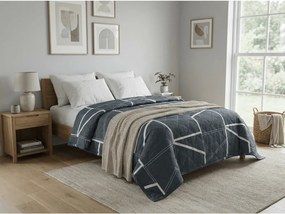 Letná prikrývka GRIDON 140x200 cm, čierna