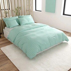 Hotelové obliečky z mikrovlákna JASMINE mentolové - prúžok 2 cm Rozmer obliečok: 70 x 90 cm | 140 x 200 cm