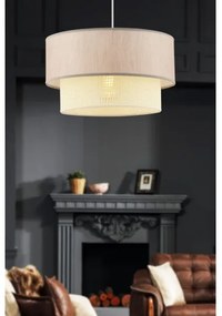 Závesný luster ECHO na lanku 1xE27/60W/230V béžová/krémová