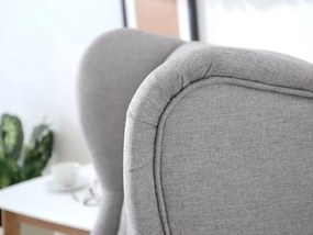 Kreslo ušiak Margis (sivá + biela). Akcia -20%. Vlastná spoľahlivá doprava až k Vám domov. 1136086