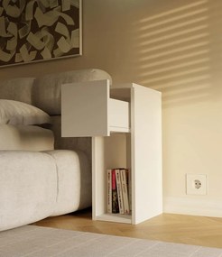 Noční stolek Galax 1S 20 cm bílý