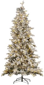 Zasnežený vianočný stromček 210 cm biely TATLOW Beliani