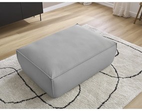 Svetlosivá podnožka z imitácie kože Boheme – Bobochic Paris